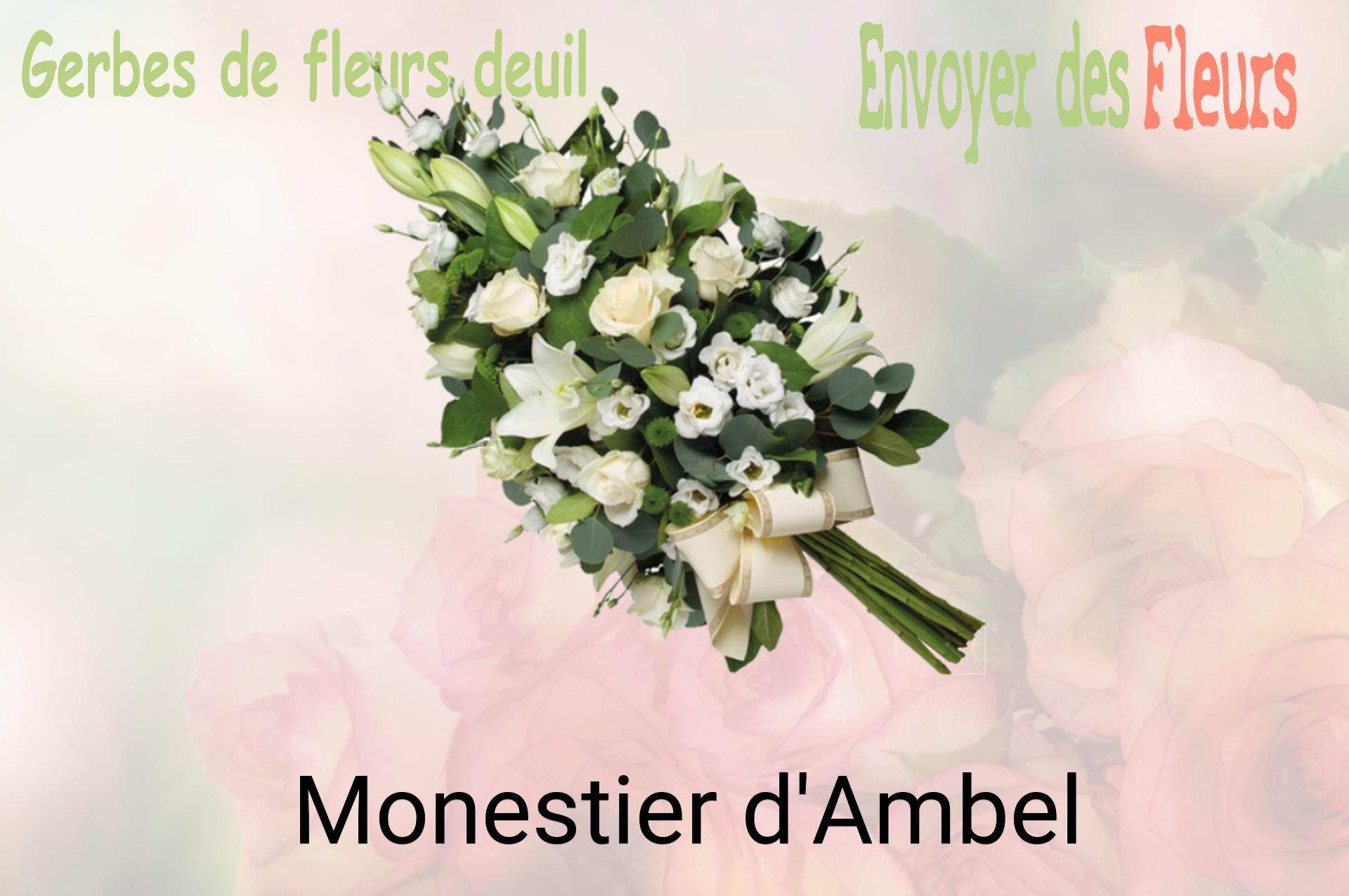 Gerbe de fleurs de deuil livrée à Monestier-d'Ambel